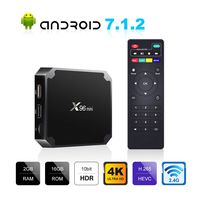 Android 7.1.2 TV Box, X96 Mini Android TV Box - 2GB RAM+16GB ROM AMLOGIC S905W Quad-core Cortex-A53 with WiFi 2.4GHz / H.265 4K HD Smart Media Player