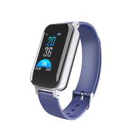 Bluetooth Headphone Fitness Bracelet 2 in 1, Smart Bracelet with Earphone,Wireless Sport Earphone Waterproof,Talk Band,Fitness Tracker with Heart Rate Blood Pressure Blood Oxygen for Men,Women (Blue)
