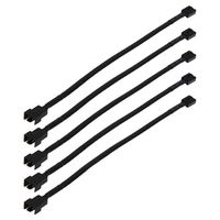 Semoic 12 inch 5PCS 4 Pin PWM Connector Case Fan Extension Power Cable for Computer