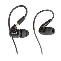 GranVela A8 Dual Driver in-Ear Monitor Earphones,Wired Stereo Sport Earbuds with Mic and Noise-isolating Earphones, Dynamic Crystal Clear Sound, Comfort-Fit for Running, Workout, Gym (Black)