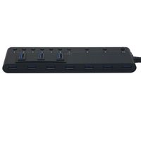 HornetTek 10-Port USB 3.0 Hub 5 Gbps Max with Individual On / Off Switches