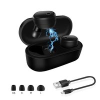 Bluetooth Earbuds True Wireless Headphones, in-Ear Wireless Earphones IPX7 Waterproof 35H Playtime Bluetooth 5.0 Stereo Hi-Fi Sound with Portable Charging Case for All Smart Phones (Matte Black)