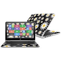 Mightyskins Skin Compatible with Hp Pavilion X360 15.6" (2016) - Daisies | Protective, Durable, and Unique Vinyl Decal Wrap Cover | Easy to Apply, Remove, and Change Styles | Made in The USA