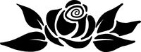 hBARSCI Rose Vinyl Decal - 5 Inches - for Cars, Trucks, Windows, Laptops, Tablets, Outdoor-Grade 2.5mil Thick Vinyl - Black