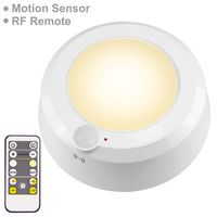 LUXSWAY Wireless Motion Sensor Ceiling Light, Battery Operated Light with Remote RF Signal Detector, Cool /Warm White Shower Light ,Bright Light Timer for Gargage Stair Closet Hallway 5.67 Inch
