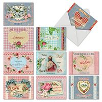 The Best Card Company - 10 Blank Religious Note Cards (4 x 5.12 Inch) - Assorted Bulk Greeting Card Set - Holy Notes M6625OCB