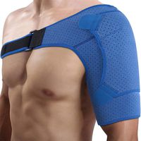 HZYWL Care Shoulder Stability Brace,with Hot Cold Pad for Men and Women, Left and Right Arm, Neoprene Shoulder Support for Rotator Cuff, Dislocated AC Joint,Blue,L
