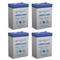 Powersonic 6V 4.5AH SLA Replacement Battery for Franz Infusion Pump - 4 Pack