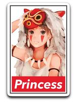 Threads Basket Princess Mononoke Poster Painting Art Studio Ghibli Inspired Vinyl Decal Sticker 3''x4''