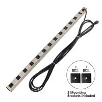 Power Strip Heavy Duty Metal Surge Protector 12 Outlets Power Socket with 15ft Long Cord and Circuit Breaker 450 Joules with UL Listed