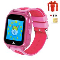 GPS Kids Smartwatch [SIM Card Included] IP68 Waterproof Two-Way Call SOS Call Camera Sound Guardian Voice Chat Pedometer Boys Girls Gifts
