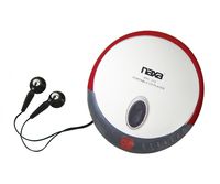 Naxa NPC-319 Slim Personal Compact Disc Player with Stereo Earphones, CD & CD-R Compatible, 2 Way Power, Programmable Track Memory, LCD Display, Red