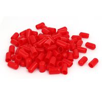 uxcell 9.5mm Inner Dia Rubber Insulated End Cap Screw Thread Protector Cover Red 100pcs