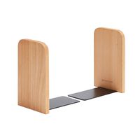 pandapark Wood Bookends,Pack of 1 Pair,Non-Skid,German Beech,Office Book Stand (Beech-A)