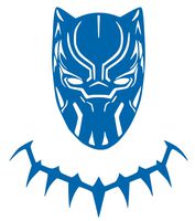 Black Panther New Movie Vinyl Sticker Decals for Car Bumper Window MacBook pro Laptop iPad iPhone (9" x 7.6", Blue)