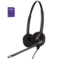 Plantronics HW261n Wired Office Headset Bundle with Headset Advisor Wipe (Renewed)