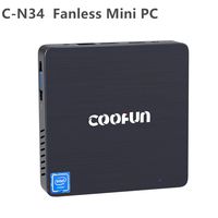 COOFUN Upgraded Fanless Mini PC 4GB LPDDR4/ 64GB eMMC Quad Core Intel Celeron N3450 Processor Desktop Computer Windows 10 Pro HDMI/VGA Port Support 2242 SSD,BT 4.2,3X USB 3.0,Auto Power on,Linux