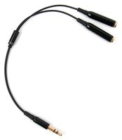 DURAGADGET 3.5mm Gold-Plated Headphone AUX Splitter - Compatible with Sylvania SDVD1332 /Orei DVD-P901 /Verezano PDVD-12309C /Coby TFDVD7052 | TFDVD7009 /Philips PD7016/37 & Tesco 7-Inch TC7PDVD
