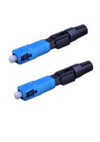 FTTH SC/UPC-P Single-Mode Optical Fiber Cable Quick Connector Adapter for CATV Network(2 Pcs Blue Black)