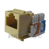 10x Pack Lot CAT6 Network RJ45 Port 110 Punch Down Keystone Snap-In Jack Ivory