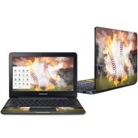 Mightyskins Skin Compatible with Samsung Chromebook 3 11.6" - Fastball | Protective, Durable, and Unique Vinyl Decal Wrap Cover | Easy to Apply, Remove, and Change Styles | Made in The USA