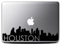 Houston Skyline (15 Inch) Black Macbook Decal #3 - Laptop Decal