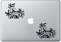 Teenage Mutant Ninja Turtles Tmnt 6 FlashDecals1461 Set Of Two (2x) , Decal , Sticker , Laptop , Ipad , Car , Truck