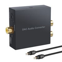 Neoteck Digital Optical Coax Coaxial Toslink to Analog RCA L/R Audio Converter Adapter