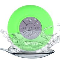 GANSS Waterproof Bluetooth Shower Speaker,Mini Portable Shower Speakers with Suction Cup Handsfree, Up to 4-Hour Playtime, Built-in Microphone for Calls for iPhone, iPad, Samsung(Green)