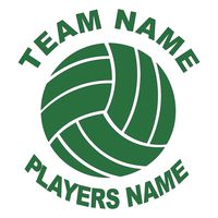 Wild Dingos LLC Sports Volleyball LRG 5x5 Custom Vinyl Decal Sticker Green
