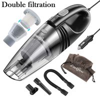 Car Vacuum Cleaner High Power LIBERRWAY DC 12v Portable Handheld Wet Dry Auto Vacuum Cleaner for Car, 5.0Kpa Suction, Black