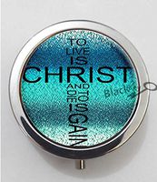 BlackKey Christian Cross Lords Prayer Cross 3-Compartment Decorative Pocket Gift Box Case Organizer for Pill, Color 1 -855