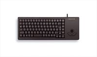 CHERRY G84 UltraSlim Keyboard w/Integrated Trackball, Black
