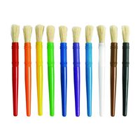 Colorations 10PCB Plastic Chubby Paint Brushes (Pack of 10)