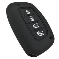 Coolbestda Silicone Key Fob Cover Keyless Entry Holder Remote Case for 2018 2017 2016 Hyundai Tucson Elantra Sonata Smart 4Buttons (NOT FIT Flip/Pop Out/Folding Key