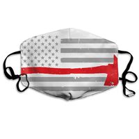 NUNOFOG Firefighter Axe Red Line Flag Unisex Safety Masks Washable and Reusable Cleaning Gardening Dust Respirator Mouth Masks for Men Women One Size