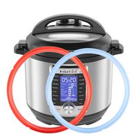 Silicone Sealing Ring for Instant Pot Sealing Ring for 6 / 5Qt, Savory Sky Blue & Sweet Cherry Red Sweet and Savory, Food-Grade Silicone Fits IP-DUO60, IP-LUX60, IP-DUO50, IP-LUX50, Smart-60 2-Pack