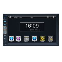7018B 7Inch LCD HD Double DIN Car in-Dash Capacitive Touch Screen Bluetooth Car Stereo FM MP3 MP5 Radio Player with Wireless Remote Control(No-CD DVD Player)