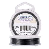 BENECREAT 28-Gauge Tarnish Resistant Black Wire, 328-Feet/109-Yard