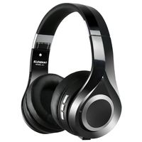 Bluetooth Headphones, ELEGIANT S1 Over Ear Wireless Headset Bluetooth Hi-Fi Stereo Headphones Foldable with Mic 16-Hour Playtime Wired and Wireless Modes for iPhone Android Tablet PC and More Black
