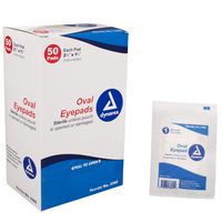 Dynarex First Aid Sterile Eye Pads, Oval - MS55310 (300)