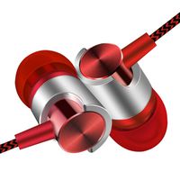 856store Waterproof Sports in-Ear Wired Braid Music Stereo Earphone for Phone Computer Tablet MP3 - Red for iPhone, iPad, iPod, Mp3 Players, Samsung Etc
