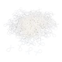 uxcell Packaging 10mm Dia Wire Clips Twist Lock Cable Ties White 1000Pcs