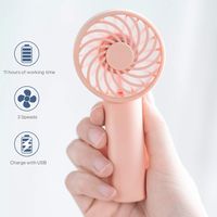 MILPROX Mini Handheld Fan, 11h use Hand Fan, 2200mAh Lithium Ion Battery Operated, USB Charge Rechargeable, Silicone Personal Portable Fan for Home and Travel (Pink)