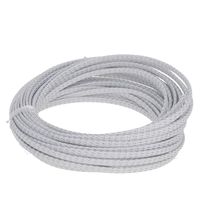 Othmro PET Braided Expandable Sleeving Wrap 4mm x 10m Silver White Cable Management Sleeve Cord Organizer for Wrap Protect Cables