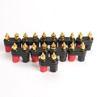Angelduck 10pcs Terminal Binding Post Power Amplifier Dual 2-way Banana Plug Jack