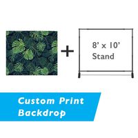 Wall26 Professional Large Tube Telescopic Tube for Photography Backdrop | Trade Show Display - 10'x8' with Custom Backdrop Graphic