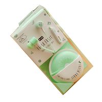 Cute Girl Earbuds/Earphones with Micro Storage Box for Kids Child Call Gifts Earphone Cartoon Fruit Watermelon Earphones with Case,Green