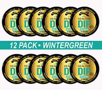 TeaZA Herbal Energy Wintergreen Pouches -Nicotine Free, Tobacco Free Pouches - Made with Green Tea Energy Dip Pouches [12 Pack]