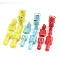 DZS Elec 60pcs 10A 15A 24A Fully Insulated Wire Connector Kit Quick Disconnects Electrical Wiring Female and Male Spade Nylon Wire Crimp Terminal for AWG 22-16/16-14/12-10